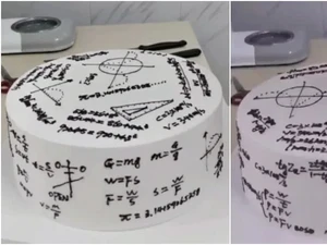 Bikin Pusing! Kue Ulang Tahun Ini Berdesain Rumus Matematika dan Fisika