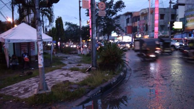 Lokasi tempat spanduk 'HMI Siap Kawal Habib Rizieq' sempat terpasang (Datuk Haris-detikcom)