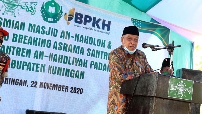 Pengurus Besar Nahdlatul Ulama (PBNU),  meresmikan Masjid An-Nahdloh dan Ground Breaking Asrama Santri Pondok Pesantren An Nahdliyah Padamulya, Kabupaten Kuningan.