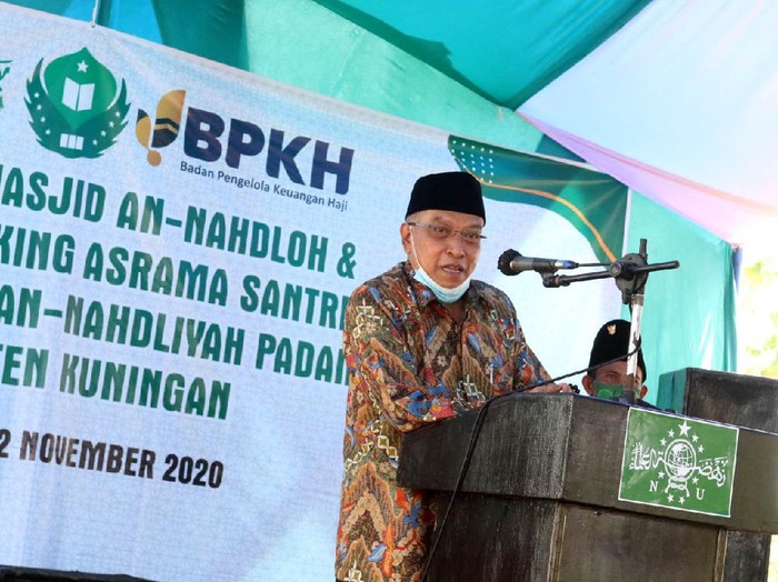 Pengurus Besar Nahdlatul Ulama (PBNU),  meresmikan Masjid An-Nahdloh dan Ground Breaking Asrama Santri Pondok Pesantren An Nahdliyah Padamulya, Kabupaten Kuningan.