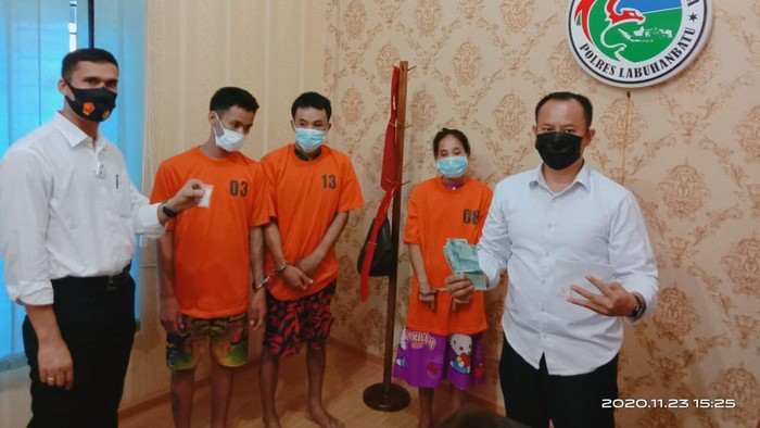 Sekeluarga di Labuhanbatu, Sumatera Utara ditangkap petugas kepolisian karena diduga mengedarkan narkoba (dok. istimewa).