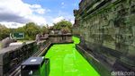 Potret Stupa-Stupa Candi Borobudur yang Tertutupi Terpaulin