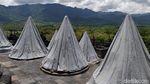 Potret Stupa-Stupa Candi Borobudur yang Tertutupi Terpaulin