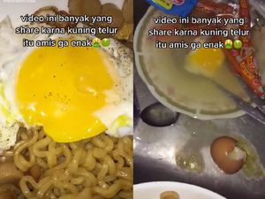 Buang Kuning Telur dari Mie Instan, Video Ini Bikin Nyesek Netizen