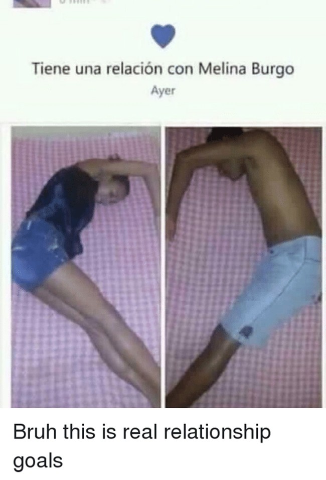 Demi dapat julukan relationship goals fotonya juga harus romantis kayak gini dong. Udah romantis abis belum nih menurutmu? Foto: me.me