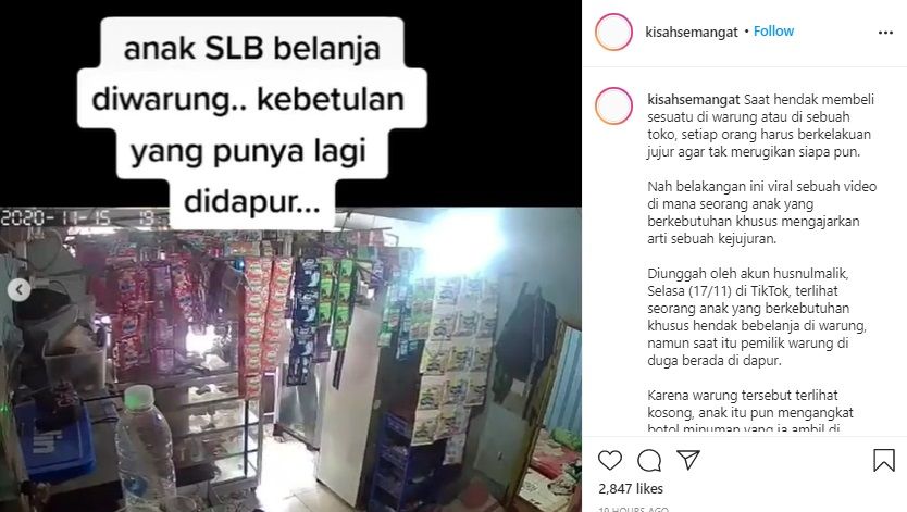 Bocah Berkebutuhan Khusus Ajarkan Kejujuran