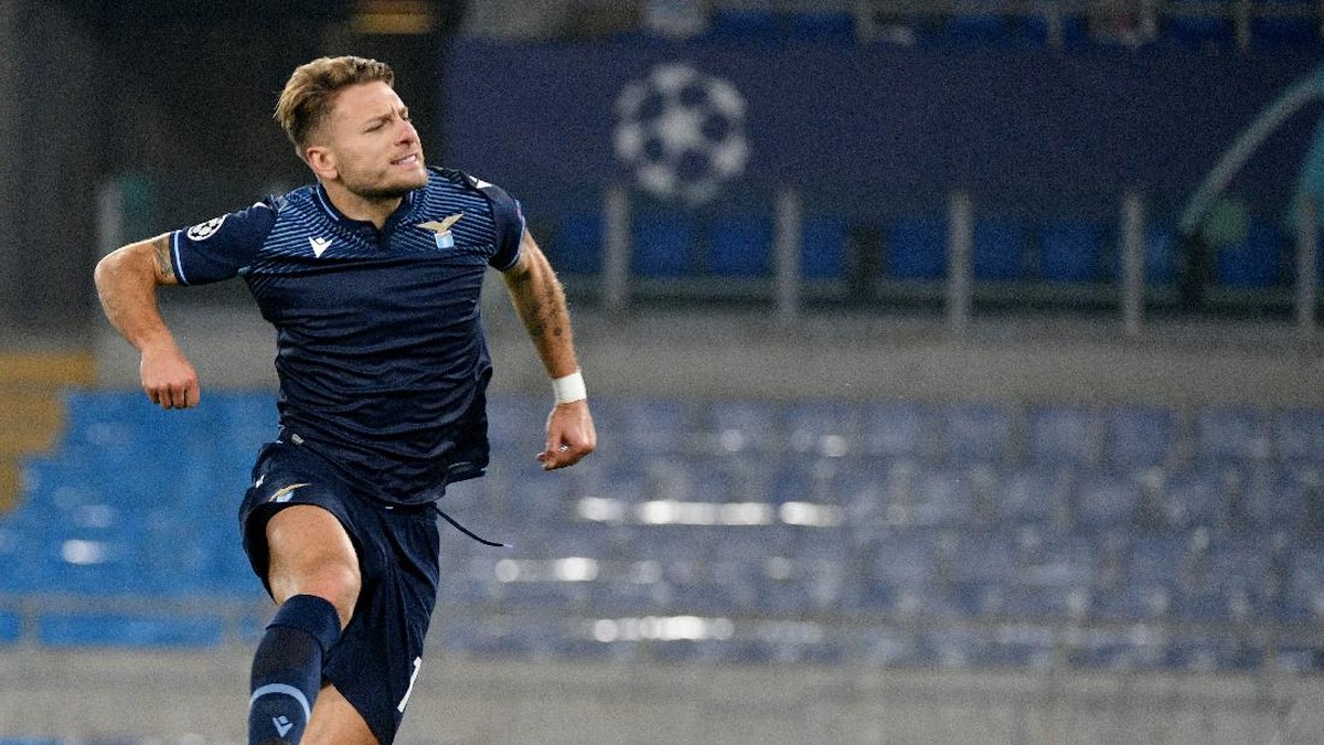Ciro Immobile mencetak dua gol di laga Lazio vs Zenit St. Petersburg. (Foto: Getty Images/Marco Rosi - SS Lazio)