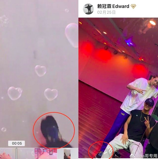 Dilansir postingan di Weibo, pacar Lai Guanlin sering mengunggah video-video kebersamaan mereka di akun Douyin (TikTok China). Wanita itu juga dituding pernah mengunggah video mereka sedang bergandengan tangan. Fans pun menemukan jika foto pria di postingan itu memakai sepatu yang sama dengan Lai Guanlin. Foto: Weibo/Douyin