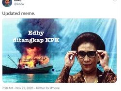 Meme Bu Susi Bertebaran Usai Menteri KKP Ditangkap KPK