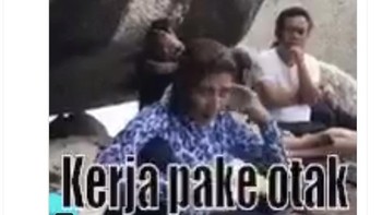 Kerja pake otak...Foto: Twitter