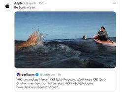 Meme Bu Susi Bertebaran Usai Menteri KKP Ditangkap KPK