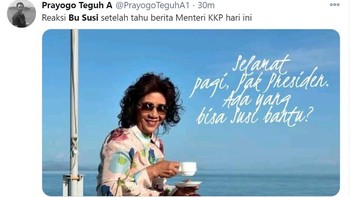 Pak Presiden ada yang bisa Bu Susi bantu? Foto: Twitter