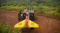 Penerbangan drone ini dilakukan saat Latihan Antar Kecabangan TNI AD Kartika Yudha Tahun 2020.