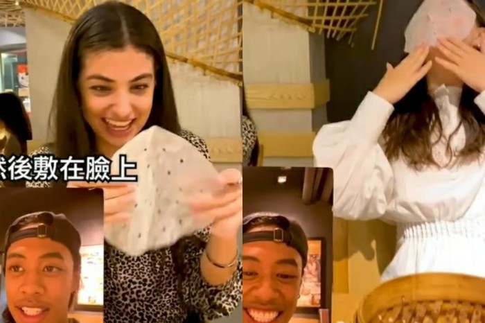 Dua Wanita Kena Prank Kertas Dim Sum Jadi Masker Wajah