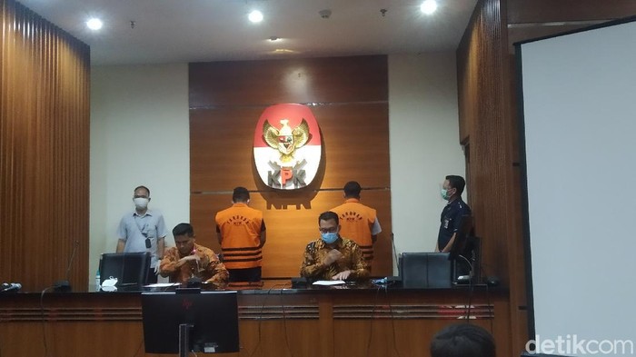 Edhy Prabowo saat konferensi pers di KPK (Wilda Nufus/detikcom)