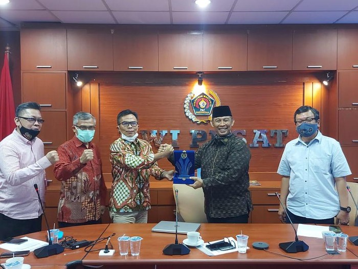 Ketua Umum PWI Pusat, Atal S Depari dalam acara diskusi Mappilu PWI