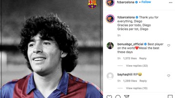 Demikian pula Barcelona yang pernah dibela Maradona. Foto: istimewa