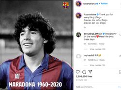 Maradona Meninggal, Para Bintang Bersedih di Media Sosial