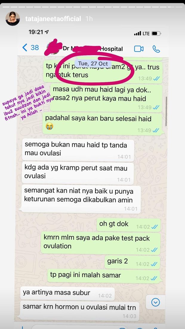 Bukti Tata Janeeta tak hamil di luar nikah