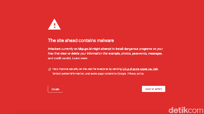 Website KKP dihack