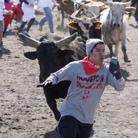 Walaupun nyawa terancam dikejar banteng, tapi tetep.. selfie dulu guys.. Foto: www.ebaumsworld.com