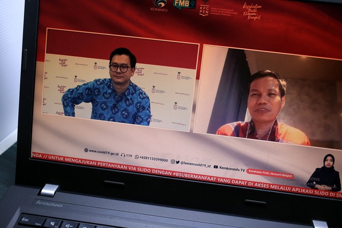 Dr. Muhammad Zain, S.Ag., M.Ag, Direktur guru dan tenaga kependidikan madrasah Direktorat Jenderal Pendidikan Islam Kementerian Agama memberikan penjelasan mengenai subsidi upah bagi guru dan tenaga kependidikna non PNS bidang agama di Jakarta, Kamis, 26 November 2020.