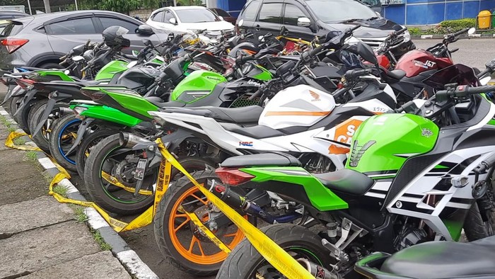Motor berknalpot brong diamankan di Palembang (Raja Adil-detikcom)