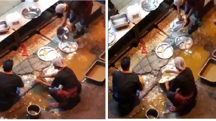 Jorok! 5 Penjual Makanan Ini Cuci Alat Makan Pakai Air Kotor