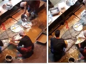 Jorok! 5 Penjual Makanan Ini Cuci Alat Makan Pakai Air Kotor