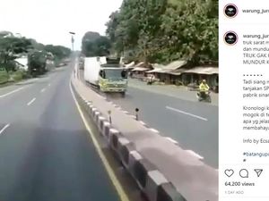 Viral Truk Mundur Hingga Bikin Lampu Jalan Roboh, Kok Bisa?