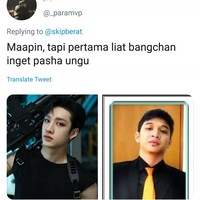 Pasha Ungu katanya mirip sama Bangchan Stray Kids nih. Kalau menurut kamu gimana, bener nggak? Foto: Twitter/@skipberat