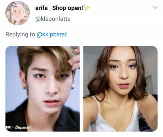 Kalau dilihat sekilas wajah Nikita Willy memang mirip dengan Lee Han-gyul. Hanya saja Nikita kayak versi ceweknya. Foto: Twitter/@skipberat