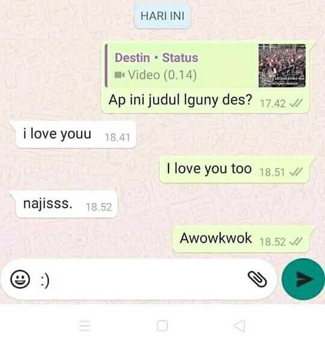 Hmm.. auto bikin males. Jadi nyesel deh udah jawab pertanyaannya. Foto: Instagram/@awreceh.id