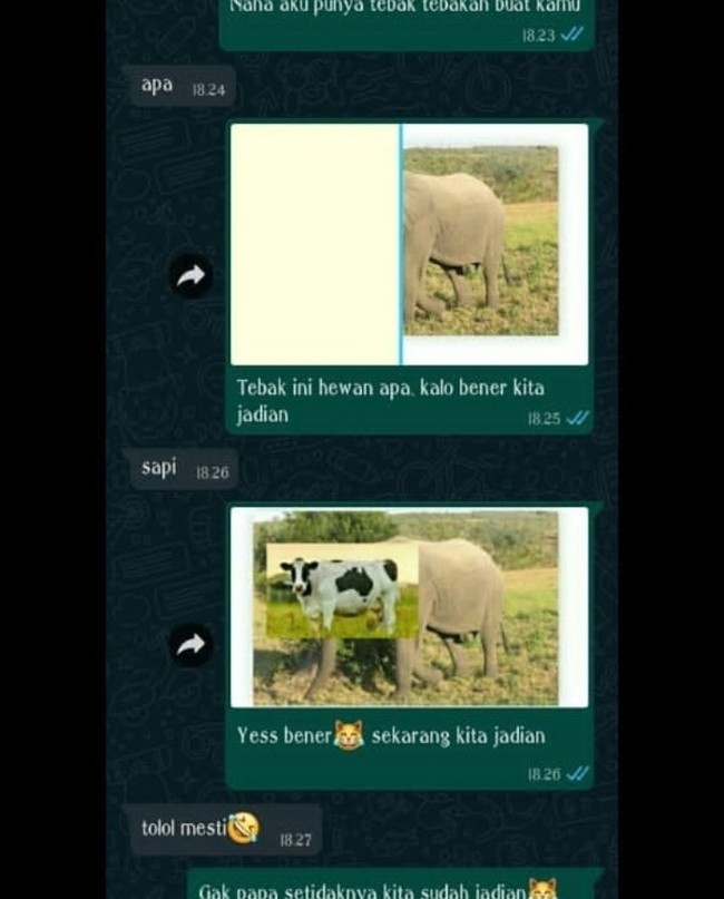 Keren nih idenya, bikin si doi nggak bisa ngelak dan langsung jadian. Tapi hati-hati ya kalau abis itu si doi malah jadi menjauh perlahan. Foto: Twitter/@txtdariwasap