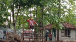 Begini Rasanya Seberangi Sungai Pakai Flying Fox di Kudus