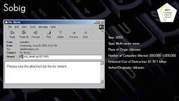 SoBig. Worm yang juga trojan ini pertama menginfeksi komputer pada Agustus 2003 lewat email. Uniknya Sobig mematikan dirinya sendiri pada 10 September 2003, dan sampai 2018 lalu tercatat sebagai worm paling cepat menyebar kedua dalam sejarah. Total kerugian worm ini mencapai USD 37 miliar. Foto: istimewa