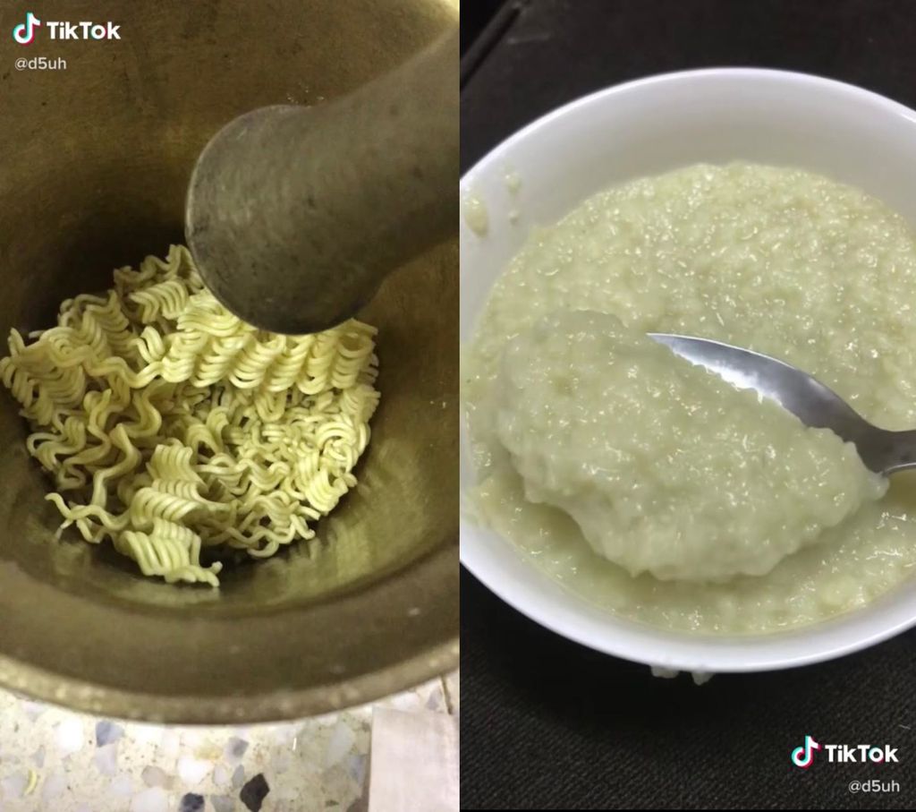Muncul Bubur dari Mie Instan Tumbuk, Netizen: Aliran Apalagi Ini?
