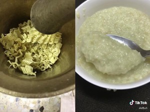 Muncul Bubur dari Mie Instan Tumbuk, Netizen: Aliran Apalagi Ini?