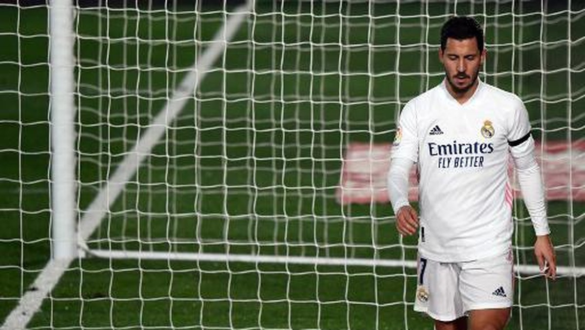 Eden Hazard dinilai gampang cedera di Real Madrid akibat tekanan mental (Foto: AFP/PIERRE-PHILIPPE MARCOU)