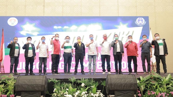 Kemenpora RI meluncurkan program Main Bola Yuk melalui Youth Fun Juggling Competition di Luxury Trans Studio, Sabtu (28/11).