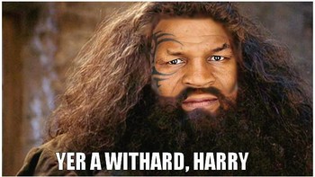 Jika Mike Tyson jadi Hargrid, kasihan Harry Potter (Pinterest)