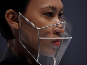 Masker dan Face Shield Futuristis Rinaldy Yunardi Warnai JFW 2021