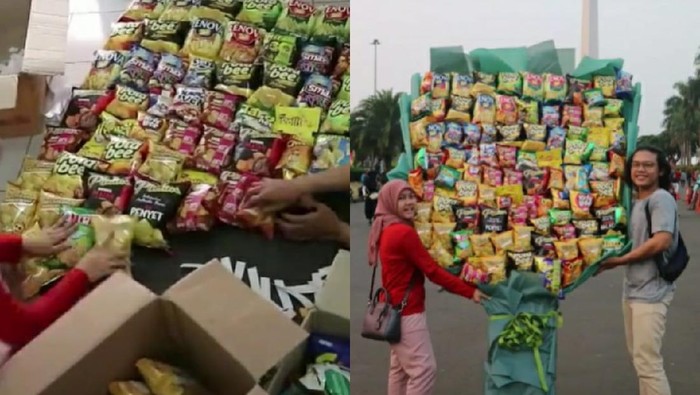 buket snack Buket Snack Jumbo Setinggi 2 Meter