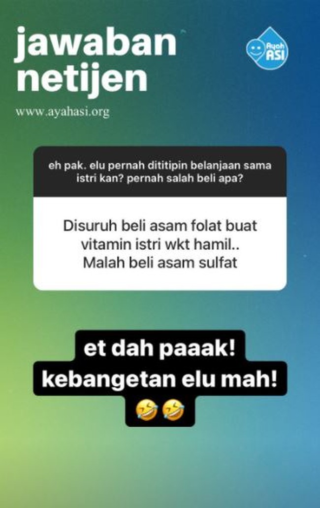 Yaelah Pak, nama depannya sama sih, tapi kegunaanya beda nih. Jangan dicontoh ya.. Foto: Instagram/@id_ayahasi