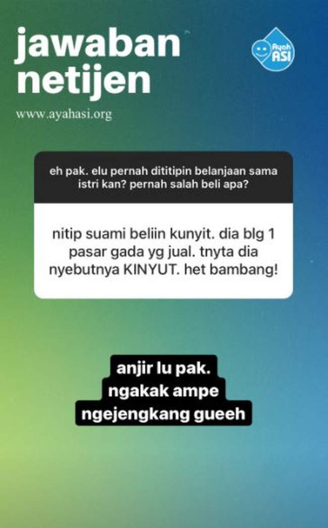 Kinyut apasih kinyut? Auto ngakak sampe bengek! Ada-ada aja emang kelakuan netizen. Foto: Instagram/@id_ayahasi