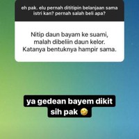 Ya gini deh jadinya kalau suaminya nggak tahu urusan dapur. Jadi salah kan beli titipannya.. Foto: Instagram/@id_ayahasi