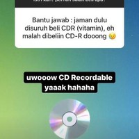 Nyasarnya jauh banget nih. Niat hati minta dibeliin vitamin, yang dateng malah CD Recordable. Ya namanya sama sih tapi fungsinya beda jauh. Foto: Instagram/@id_ayahasi
