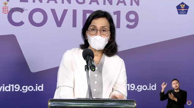 Menteri Keuangan Sri Mulyani (Tangkapan Layar BNPB Indonesia)