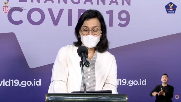 Menteri Keuangan Sri Mulyani (Tangkapan Layar BNPB Indonesia)