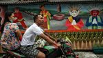 Mural Warna-warni Budaya Betawi di Utara Jakarta